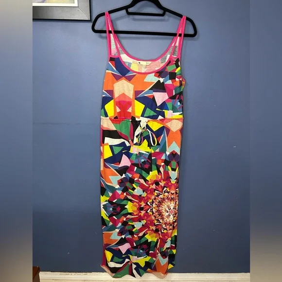 Colorful Geometric Maxi Dress - Picture 1 of 5